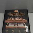 Large 23 inches Horse Racing Board Game with 11 Luxury Metal Horses, Foldable Wood Horse Race Board Game with 2 Sets of Dice, 2 Boxes of Cards for Parties and Gambling (Medium, Black)