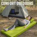 Memory Foam Cot Mattress, 3 Inch Camping Sleeping Pad, Avocado Green