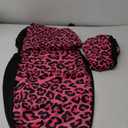 UNICEU Chic Pink Leopard Animal Print Fashion Car Seat Covers for Women,Universal Auto Bucket Front Seat Protectors for Cars,SUV,Truck