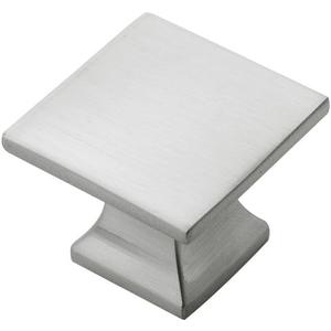 Hickory Hardware Studio Collection Knob 1-1/4 Inch Square Satin Nickel Finish