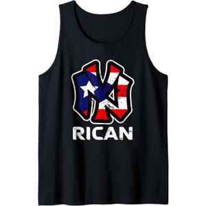 Proud Nuyorican Puerto Rico Tank Top, Size L