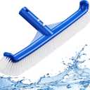 Pool Brush Head - 18" Pool Brush for Cleaning Pool Walls, Premium Swimming Pool Brush with Strong Bristle & EZ Clip, Curved Ends High-Efficiency Pool Accessories for Inground Pools, Tiles, Floors