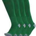 QBK Toddler Baseball Socks Youth Softball Tee Ball Kids Soccer Socks for Boy Girl 2 Pairs 11-13Y