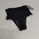 Werena Tummy Control Thong Shapewear for Women Mid High Waisted Body Shaper Underwear Lace Shaping Thong Girdle Panties S