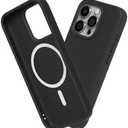 RhinoShield SolidSuit Case Compatible with Magsafe for [iPhone 15 Pro] | Shock Absorbent Slim Design Protective Cover with Premium Matte Finish 3.5M / 11ft Drop Protection - Classic Black