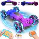 Remote Control Car for Girls 4-7, Toys for Ages 5-7, Gift for 4 5 6 7 8-13 Years Old, for Kids, Gesture Sensing RC Stunt Car with Lights, Birthday Gift (Purple)