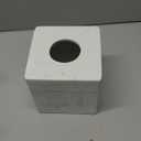 White Tissue Box Cover Square Resin Tissue Holder for Home Decor, Hand Poured Marble Ribbed Cube Tissue Box Holder – 5.5 Inch Heavy Duty Luxury Tissue Box Case for Bathroom, Living Room, Office