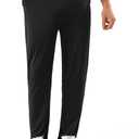 MSGD 5 Pack Men's Sweatpants with Zipper Pockets Stretch Lightweight Athletic Track Activewear Pants for Men Joggers (L)