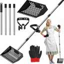 2-in-1 Chicken Poop Scooper, Rake with Grip & Gloves Adjustable 35–62” Stainless Steel Chicken Coop Scoop, Heavy-Duty Metal Cat Litter Scoop, 10" Sifting Shovel for Pet Waste Cleaning
Meta