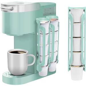 K Cup Holder for Keurig: Coffee Pod Holder for Counter Small Space - Kcup holders for Wall Mount (2, Oasis Blue)