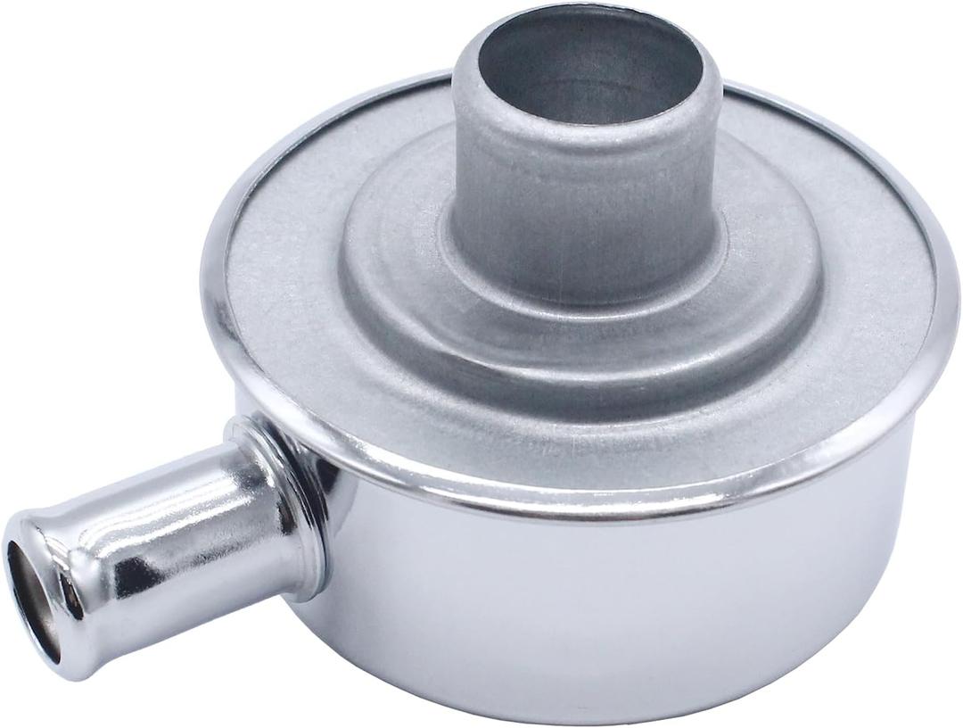 Chrome Round Valve Cover Breather Push in Style Highly Polished Breather Device with Vent Tube for SBC BBC SBF 327 350 302 454