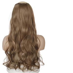 Synthetic 5 Clips In Hair Extensions Natural Long Wavy Hairstyles Fake Hairpiece Brown Black One Piece For Women (12-24)