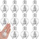 Domensi 12 Pcs Glass Holy Water Bottles 0.5 Floz Embossed Portable Glass Travel Bottles Girl Communion Church Gifts for Home Wedding Baptism Favors(Silver,Virgin Mary Devotional)