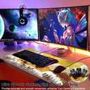 Mouse Pad, Golden Sun Mountain Groovy Forest Large Gaming Mouse Pad for Desk, Big Desk Mat with Seamed Edges, Waterproof Desk Pad, Non-Slip Rubber Base, Long Computer Mousepad, 31.5 x 11.8 Inch