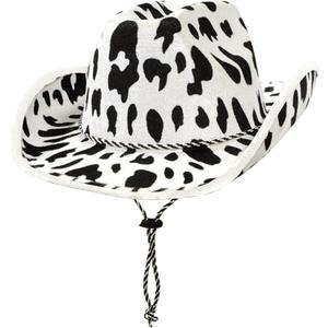 Beistle Cow Print Cowboy Hat One Size Fits Most Animal Print Hats