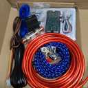 2026 Upgraded 1600W Car Subwoofer, 10" Ultra-Thin Under-Seat Sub with Built-in Amplifier, (LPF/Gain/Bass Boost) LED Ambient Lights, Independent Bass Knob, Distortion-Free Deep Bass