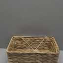 Rectangular Tissue Box Cover Compatible with 100-180 Sheets of Kleenex Water Hyacinth Rectangle Tissue Box Rattan Tissue Box Holder Rectangular, Hand Woven Wicker Tissue Holder