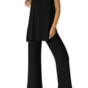 PRETTYGARDEN Women's 2 Piece Lounge Set 2025 Summer Casual Loose Tank Top Wide Leg Pants Matching Travel Outfits Tracksuit