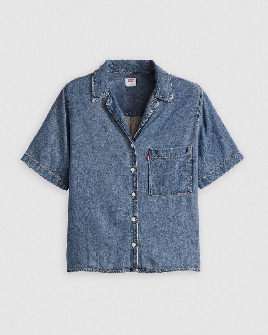 Levi's Women's Joyce Short Sleeve Resort Shirt (Medium, (New) 