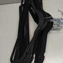 Simplify Slim Velvet Clothes Hangers | 25 Pack | Non-Slip | Shirts | Suit | Pants | Dresses | Garments | Closet Storage & Organization | Durable | Black