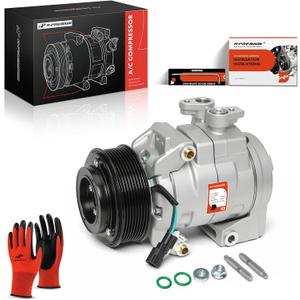 A-Premium Air Conditioner AC Compressor with Clutch Compatible with 6.7L Ford F-250 Super Duty 2017-2019, F-350/F-450/F-550 Super Duty