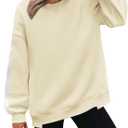 Zeagoo Womens Sweatshirt Long Sleeve Color Block Fleece Hoodies Fall Casual Crewneck Pullover Tunic Tops 2024 (XL)