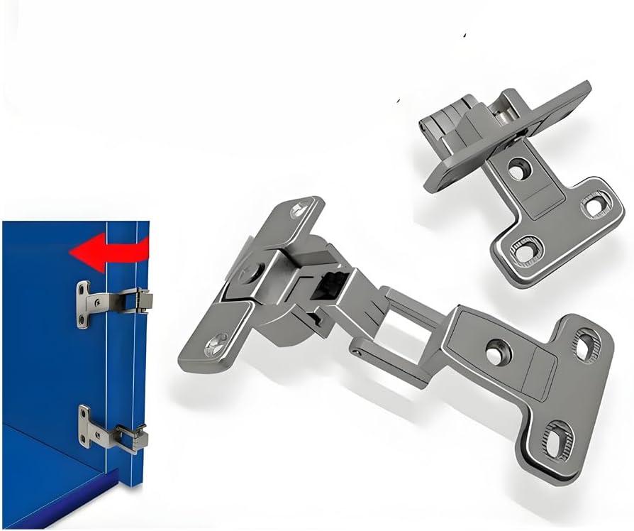 2 Piece 270 Degree Cabinet Door Hinge 270 Degree Folding Flat Hinge for Bathroom Cabinet Shoe Cabinet Wardrobe Door [Full Cover (3/4)