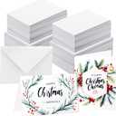 50 Pack 5x7 Inch White Cotton Watercolor Cards with Envelopes, Foldable, Heavyweight 140lb, Greeting Cards for All Occasions