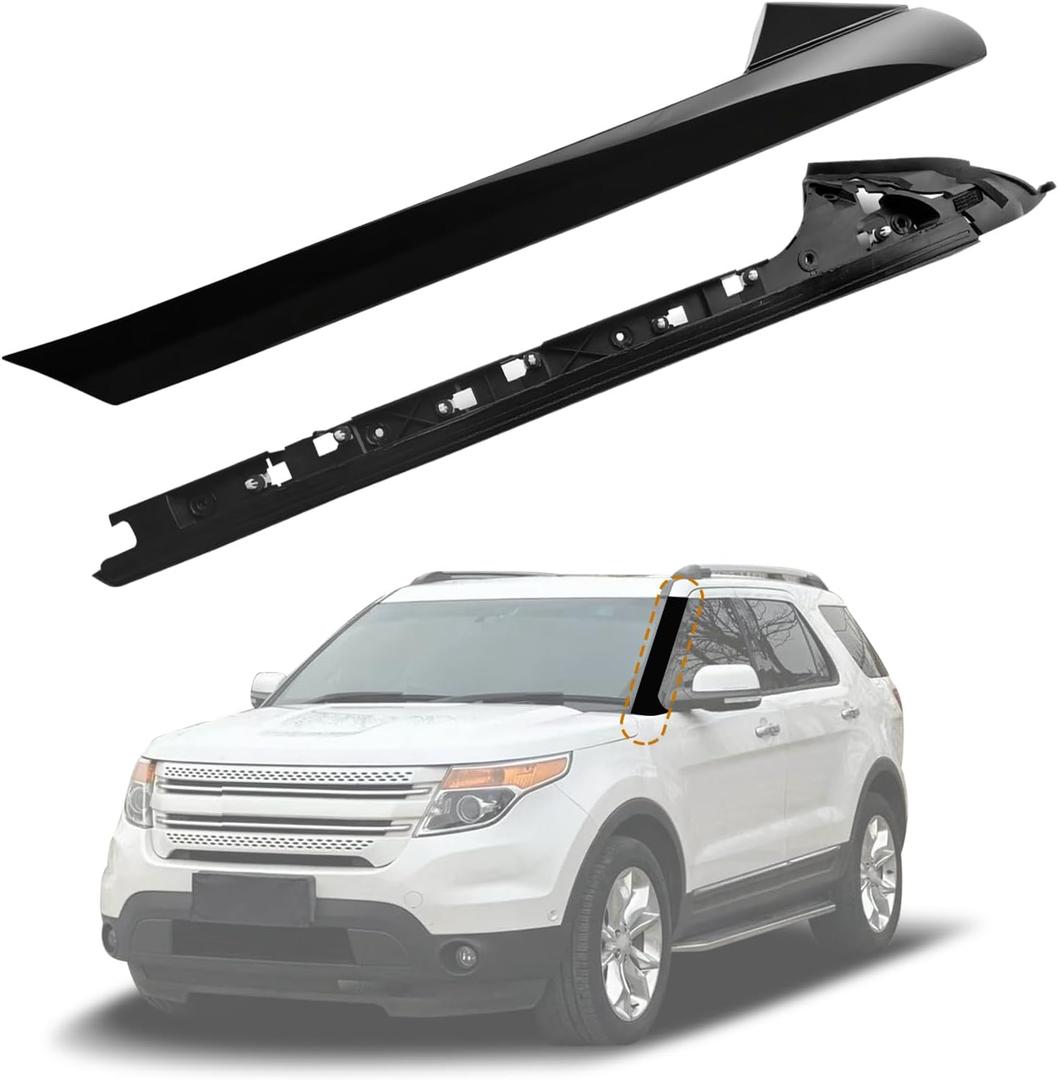 A-Pillar Front Molding Windshield Trim Kit (Left) Replacement with 2011-2019 Ford Explorer Replaces:926-450, 926-451, BB5Z7803136AA, BB5Z-7803136-AB, BB5Z7803136BA (926-450)
