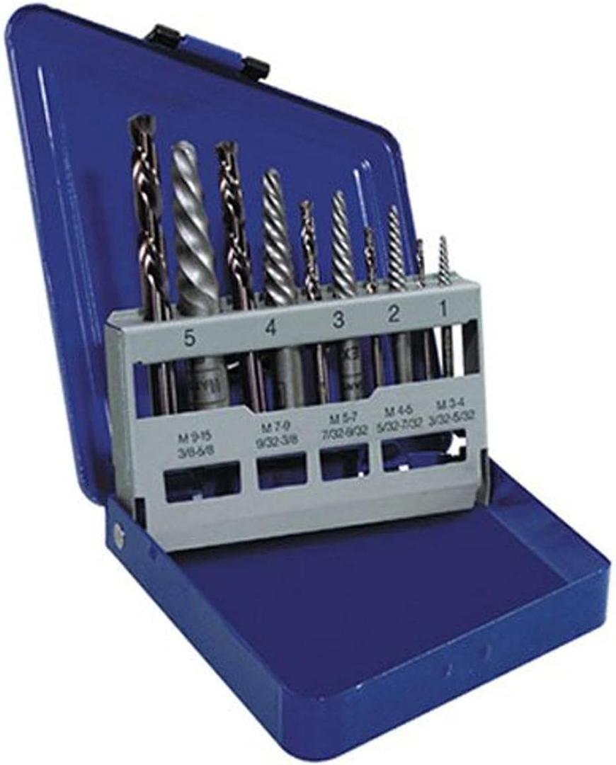 Irwin Tools IRWIN Screw Extractor/Drill Bit Set, 10-Piece (11119)