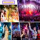 Zando Mens Disco Shirt Outfit Retro 70s Shirts for Men Sequin Glitter Long Sleeve Button Down Disco Outfits Party Costume (XXL)