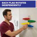 American Hospital Supply Exam Room Flags, Wall Mounted Medical Status Indicator with Independent Color-Coded Flags for Clinics Hospitals Urgent Care Offices - 6 Flags, 1 Each