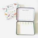 Bower Bird Travel Ceramic Watercolor Palette with 12-Well Porcelain Mixing Tray & Metal Tin Box - Portable Art Kit for Gouache, Studio & Outdoor Painting (6Well)
