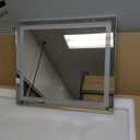 FENNIO Makeup Mirror with Lights 32"x22" LED Makeup Mirror Large Vanity Mirror with LightsTouch Sensor with Dimmable 3 Modes, Square White