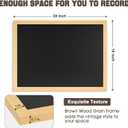 4 THOUGHT 24" x 18" Magnetic Chalkboard for Wall, Natural Wood Grain Frame | Blackboard Sign Board, Menu Board for Kitchen Home Office School, Includes 4 Markers & 8 Magnets