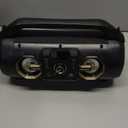 Bluetooth Speaker, 30W Portable Bluetooth Boombox with Subwoofer, FM Radio, RGB Colorful Lights, EQ, Stereo Sound, Booming Bass, 10H Playtime Wireless Party Speaker for Home, Outdoor, Travel, Camping (Black Gold)