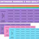 Kosiz 504 Sheets 25 Bid Raffle Ticket with Different Numbers Per Sheet Chinese Auction Tickets for Events Church Basket Auction Silent (Mixed Color)