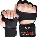 FITNESS FORCE Ventilated Gym Gloves for Men with Built-in Wrist Support for Workouts Weightlifting Gloves Workout Gloves for Women Exercise Fitness Gloves Perfect for Powerlifting, Cross Training (Medium, Black)