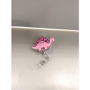 Pink Dinosaur Id Holder Perfect for Nurses