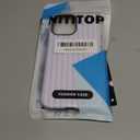 NITITOP Compatible with iPhone 13 Pro Max Case Matte Cute Vertical Stripes for Women Girls Men Boy Striped Pattern Hybrid 2 Layers Back Shockproof Protective Cover - Light Blue