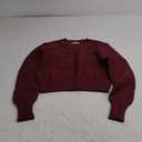 Zeagoo Women's 2025 Fall Crewneck Cropped Sweater Trendy Long Sleeve Ribbed Knit Pullover Jumper Tops , S