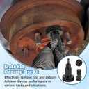Wheel Hub Cleaning Tool, Wheel Hub Resurfacing Kit to Fix Brake Shudder & Stuck Wheels, Car Wheel Hub Cleaner with 5 Grinding Head & 1 Adapter for Cars, Trucks, SUVs