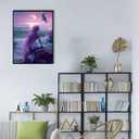 Movstrb DIY Sea Mermaid Diamond Painting Kit,Beautiful Diamond Art Kit for Adults and Beginners, Handmade Lovers Home Wall Decorative Art Paintings 12x16 Inch