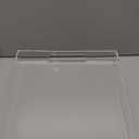 Acrylic Serving Tray with Handles-12x12x2.36Inch-Decorative Tray Letter Tray Organizer for Ottoman Coffee Table Countertop, Clear