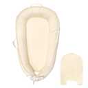 Hooyax Baby Lounger Cover Only, 100% Cotton Newborn Nest Cover, Soft Portable Baby Nest Replacement Cover for Boys Girls, Breathable Infant Lounger Covers, Baby Essential (Beige)