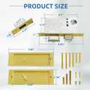 Modern Pocket Door Hardware Set - Privacy Lock with Finger Flush Pulls & Soft Close, for Sliding Barn Doors, Pocket Doors, Bedroom (Gold, Privacy)