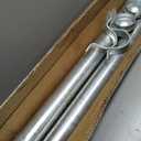 Fence Post Extender 2-3/8" OD 24" Height Heavy Duty Hot-Dip Galvanized Steel with Fence Bracket, Screws & Caps (2 Pack)