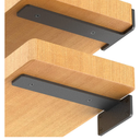 6 Pack Floating Shelf Brackets, 6 Inch Heavy Duty Industrial Shelf Bracket, Black Metal L Brackets for Shelves Support DIY(1/5 Inch Thicked)