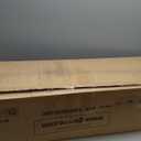 Goplus 7ft Pink Slim Pencil Christmas Tree, Pre-lit Snow Flocked Artificial Skinny Xmas Tree with 180 Warm White LED Lights, 8 Lighting Modes, 527 Branch Tips & Metal Stand, Home Office Decoration