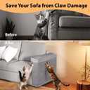 Cat Scratch Protector for Sofa - Couch Protector from Cat Claws Fit for Both Arm Side of Sofa,Couch Corner Scratcher with Expanded Coverage Color-Matched Sisal Pad Universal Fit